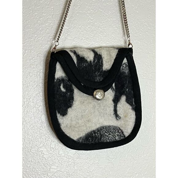 Joyce Onarheim Boe Legacy Collection Wool Buffalo Print purse - Picture 1 of 8